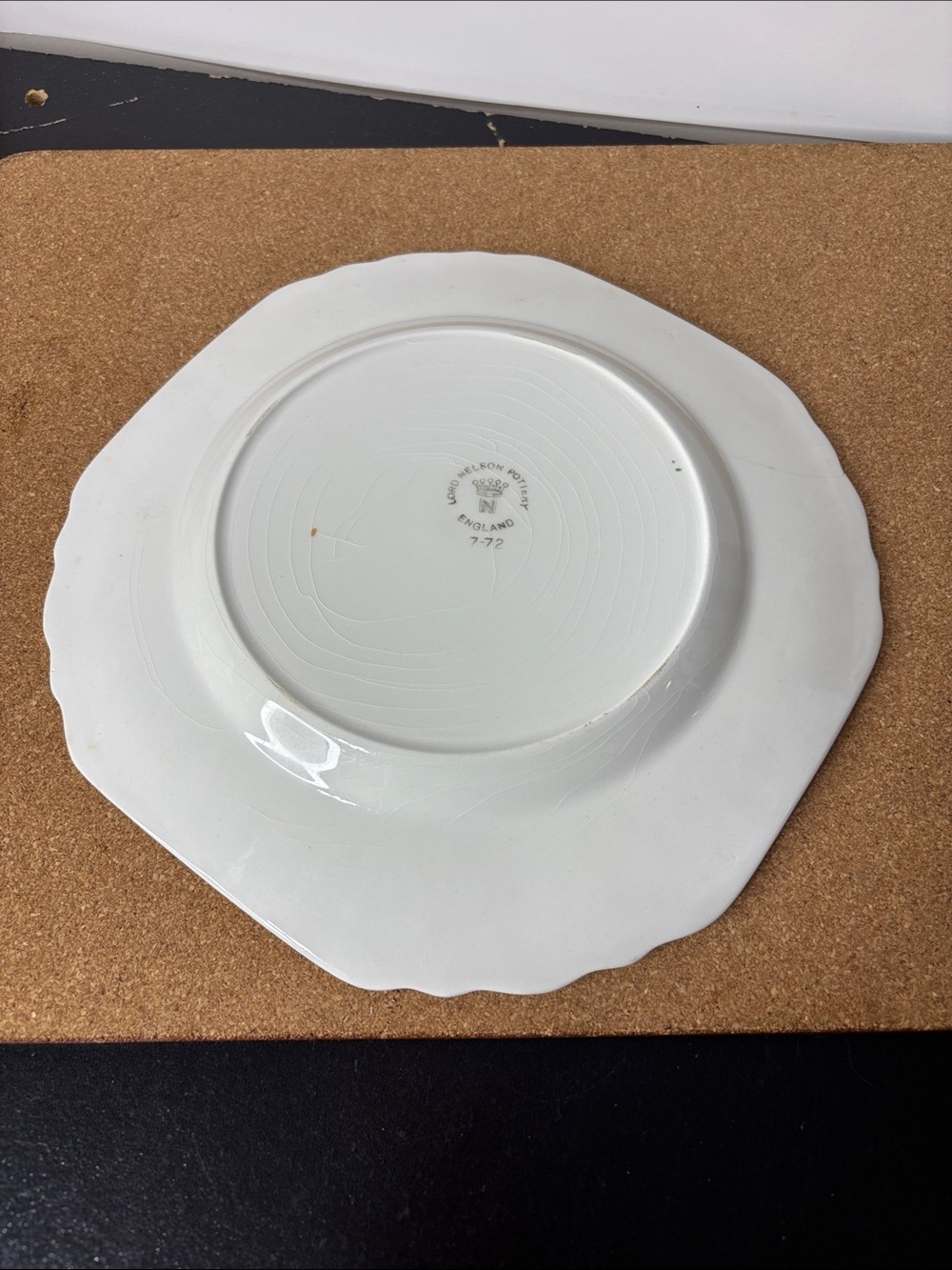 Lord Nelson Pottery Pixie 8.5” Square Plate Floral Border Big Eyes Decorative - Picture 7 of 9
